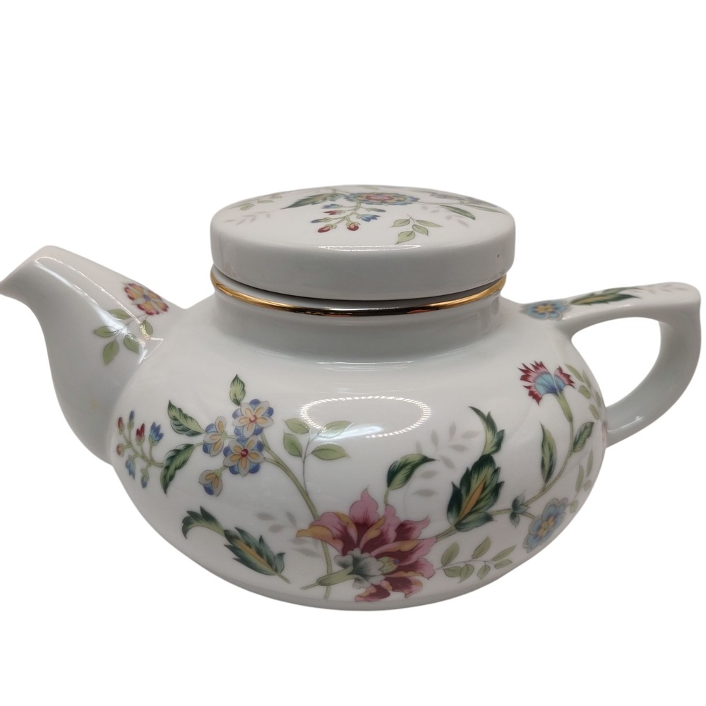 Vintage Andrea By Sadek Teapot Buckingham Floral Porcelain with Lid Holds 24 oz‎
